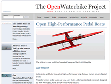 Tablet Screenshot of openwaterbike.com